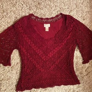 Kroshetta lined top XL Burgundy